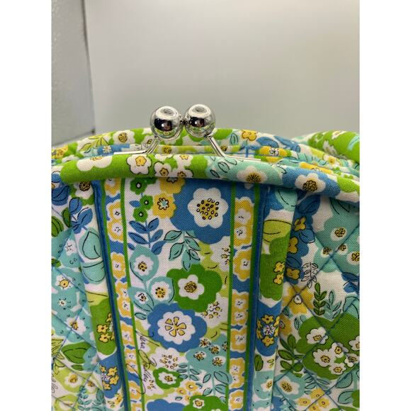 Vera Bradley Eloise English Meadow Kiss Lock Bowler Bag Shoulder Floral Spring - Picture 9 of 11